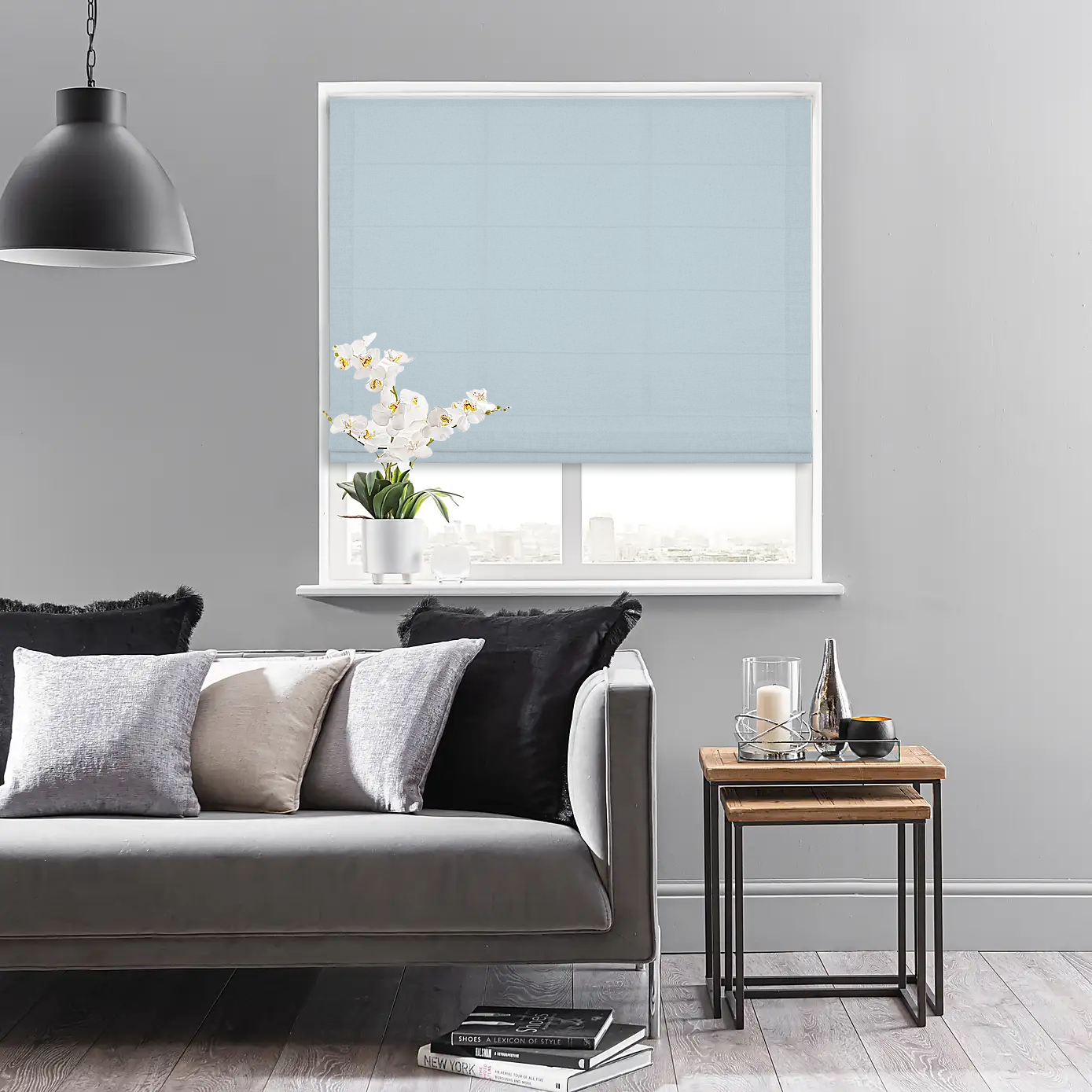 Linen-like Roman Shade