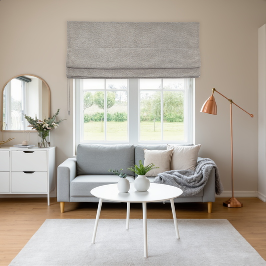 Ashwell Luxury Knitted Sheer Darkening Roman Shade