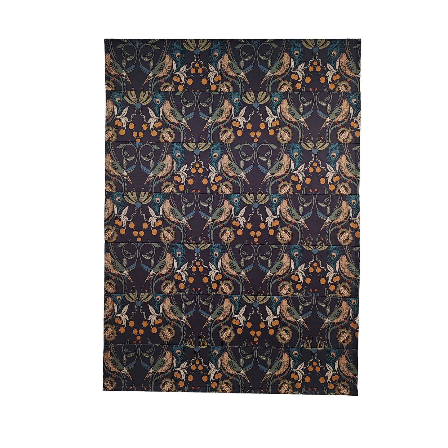 Peacock Print Semi Roman Shade