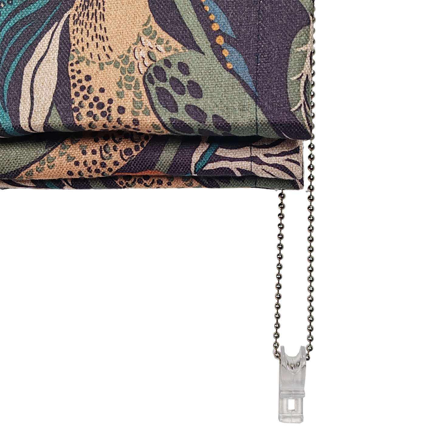 Peacock Print Semi Roman Shade