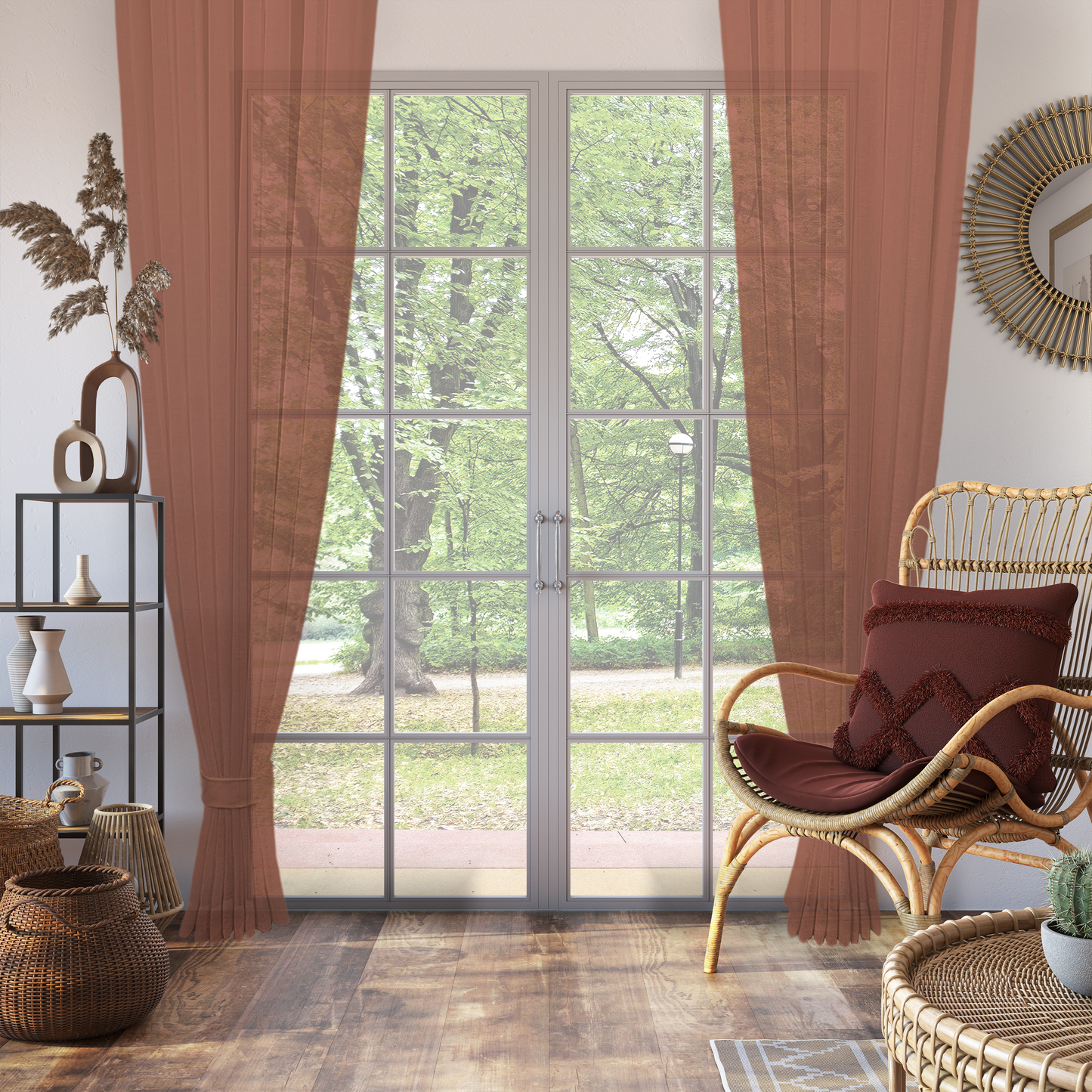 Linen Aspect Translucent Voile Sheer